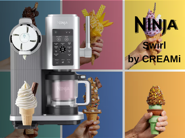 NINJA Swirl by CREAMi 13-in-1 Ice Cream & Frozen Dessert Maker