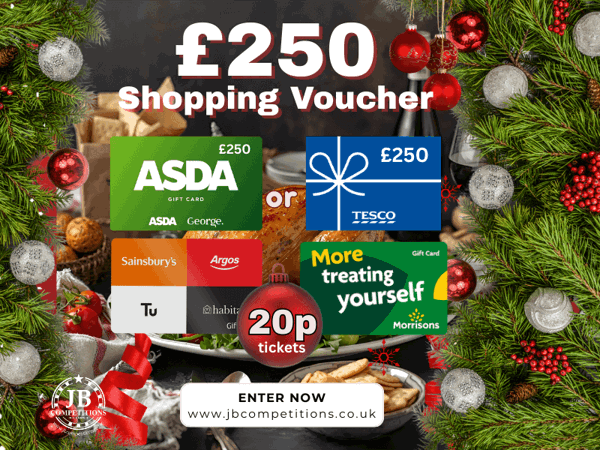 Win a £250 food shopping voucher of choice!