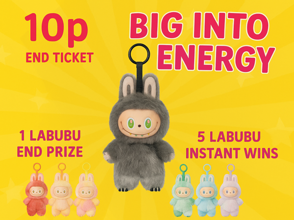 Labubu big into energy "mystery" instant win!